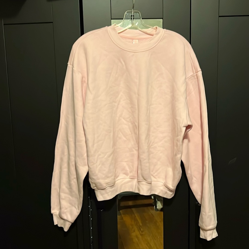 Skims cotton fleece crewneck pullover size L